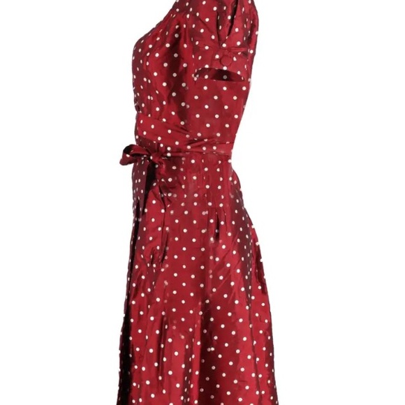 Diane von Furstenberg Silk Tafetta Polka Dot Party Dress Romantic Feminine - Picture 3 of 12